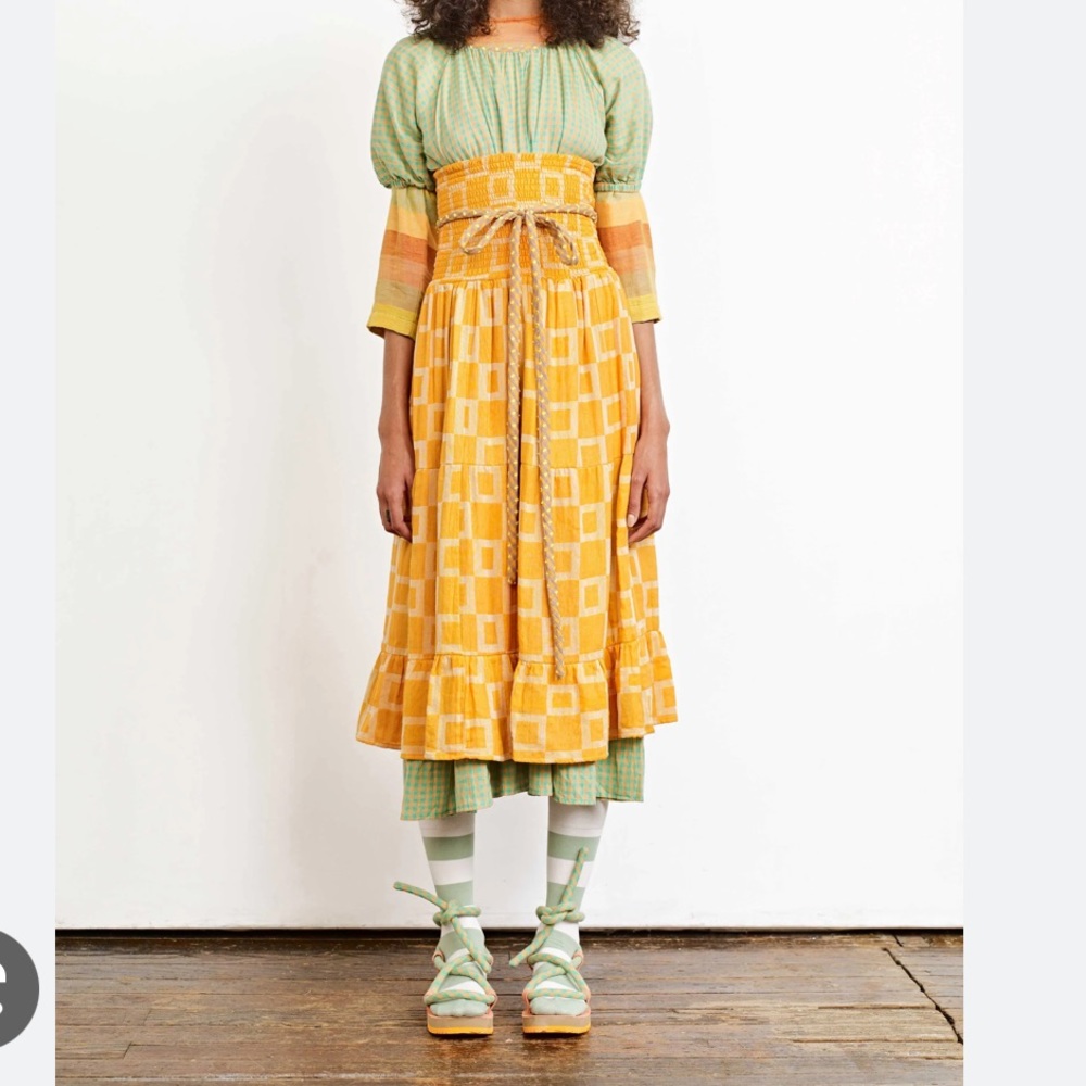 ACE & JIG daphne skirt // citrus // size s